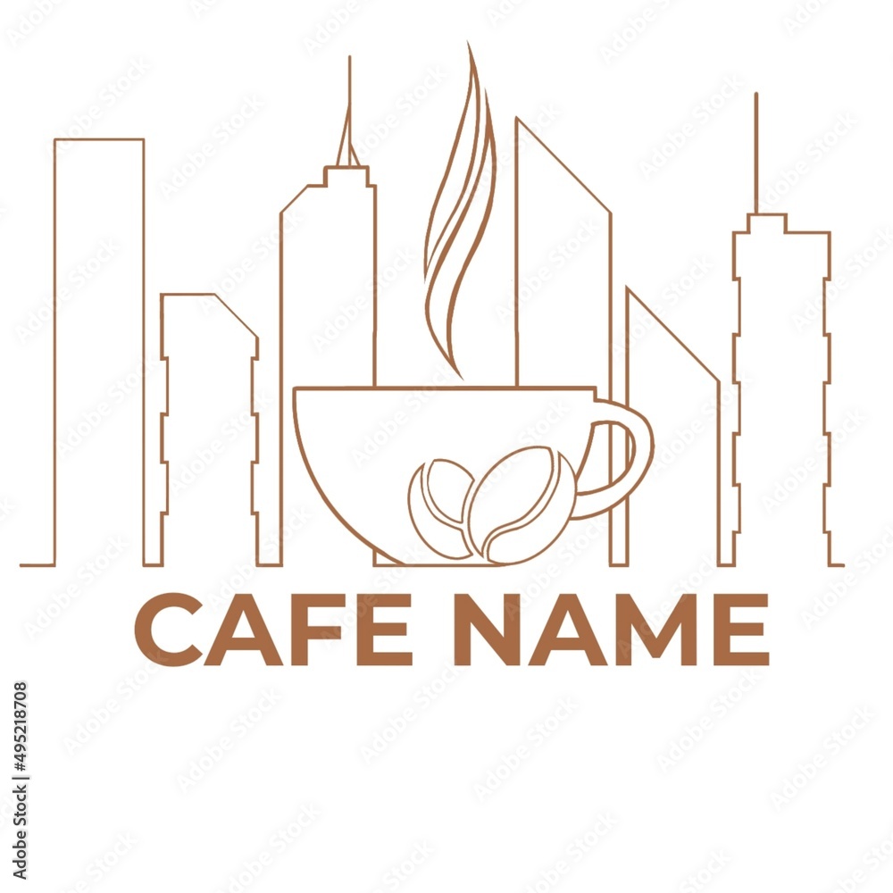 Simple Urban Coffee Shop Or Cafe Logo Template