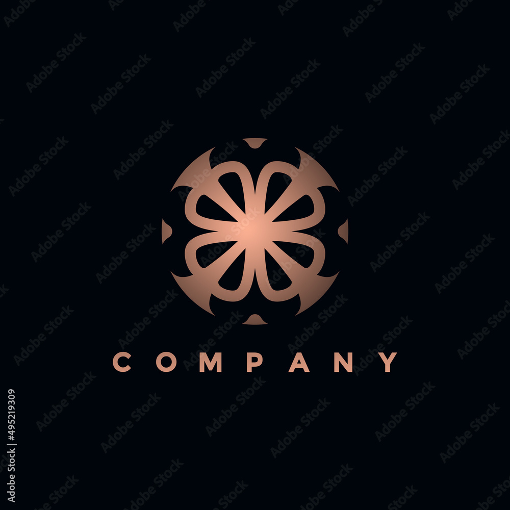 Luxury clover X logo illustration design