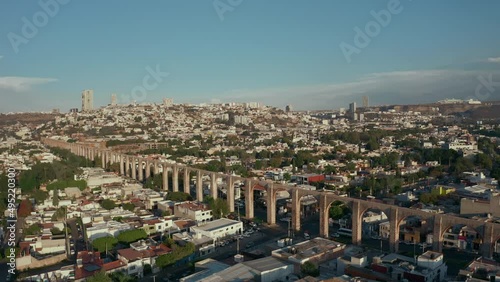 Aerial view of Queretaro city in Mexico. beautiful sunset cityscape photo