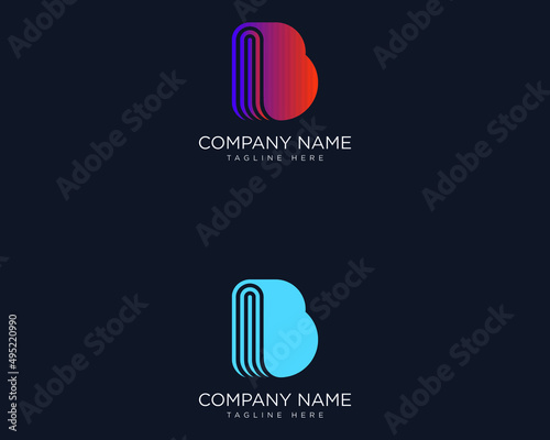 B logo in the creative letter style