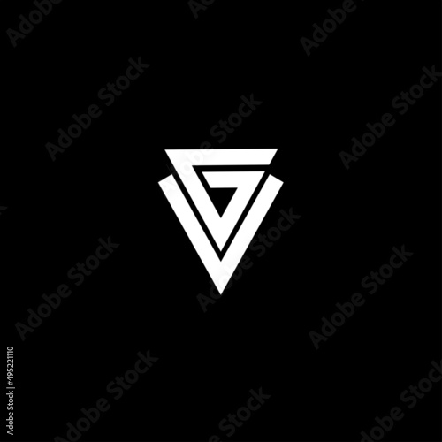 Initial letter VG monogram logo template design