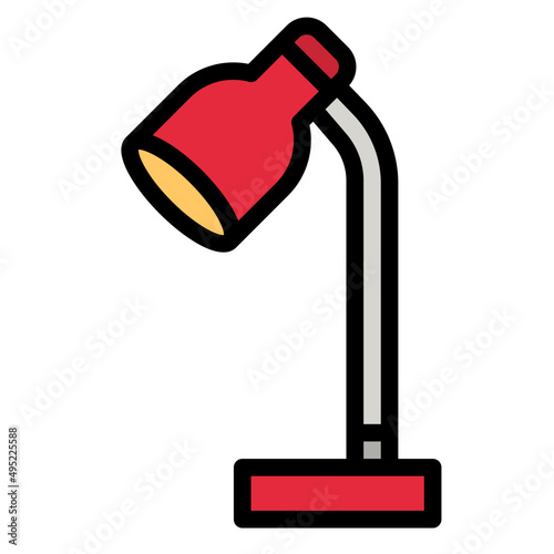 lamp line icon