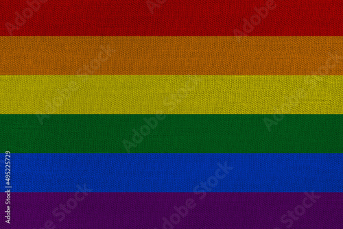Patriotic textile background in colors of LGBT flag