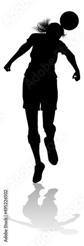 Female Soccer Football Player Woman Silhouette