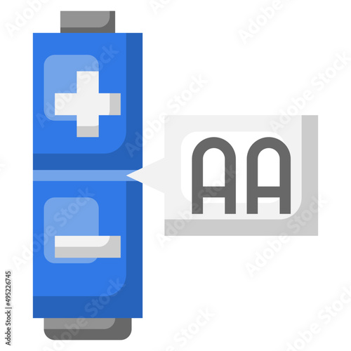 BATTERY flat icon,linear,outline,graphic,illustration