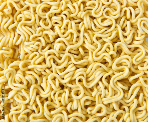 Instant noodles. Dry noodles raw food.