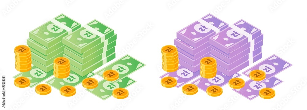 Polish Zloty Money Bundle and Coins Polish Zloty Money Bundle and Coins