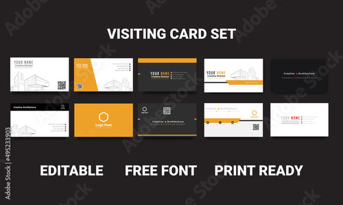 architecture business cards templates Design Vector