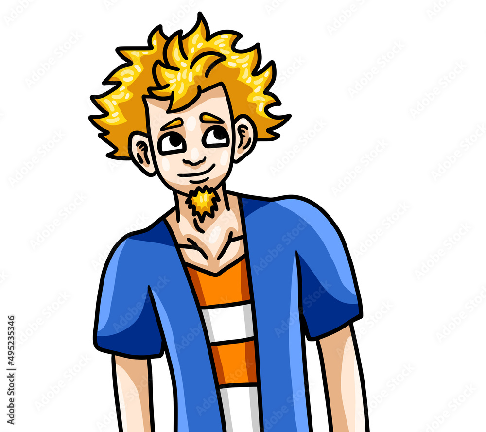 Stylized Adorable Happy Handsome Blonde Young Man Stylized Adorable Happy Handsome Blonde Young Man
