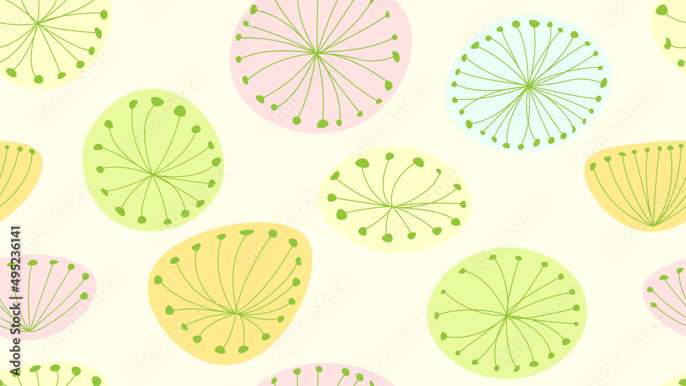 seamless floral pattern flat style spots