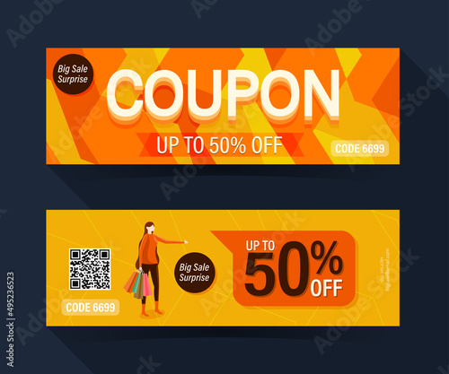 Big Sale Surprise. Shopping Coupon Up To 50% Off. Ticket card element