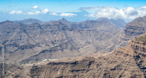 Mountain view from Tauro Mountain in Gran Canaria, Spain