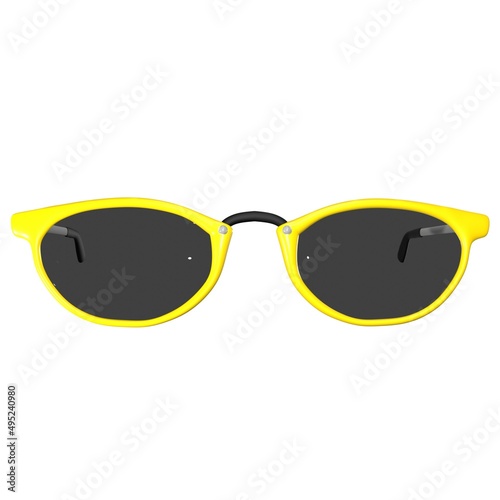 Wayfarer sunglasses with yellow frames
