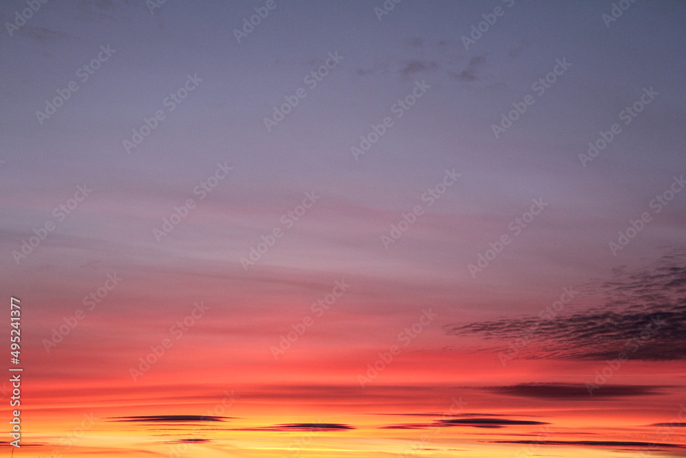 Obraz premium Clouds and sky at sunset. Close up. Gradient.