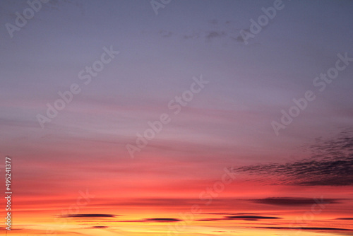 Clouds and sky at sunset. Close up. Gradient.