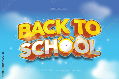 Back to School Text effect Editable