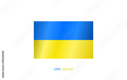 Ukraine flag background with drawing fist. Symbol of fight and protest. Blue and yellow color. Ukraine concept of resistance