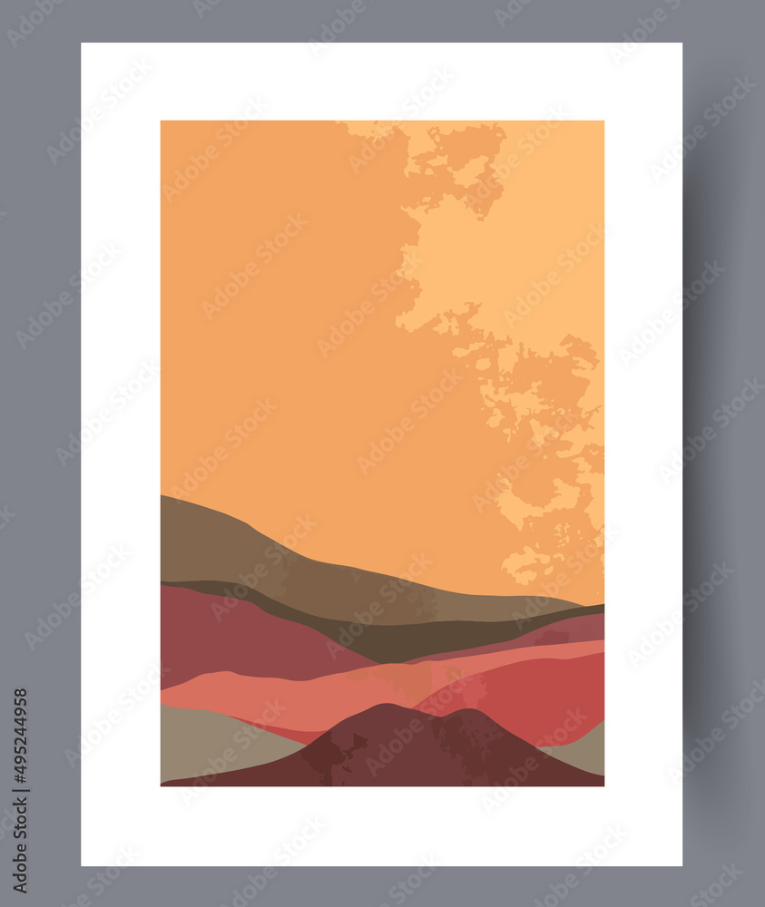 Scandinavian abstract vector print set. Scandinavian abstract vector print set.