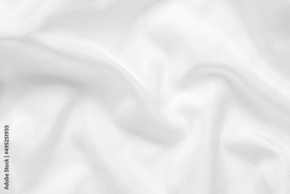 Abstract white fabric with soft wave texture background Abstract white fabric with soft wave texture background