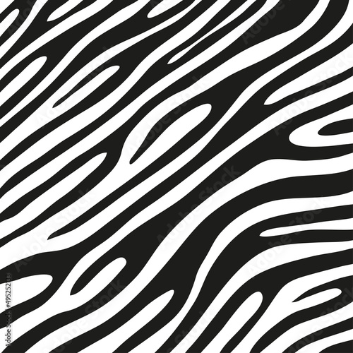 Black stripes on the skin of a zebra for decoration graphics