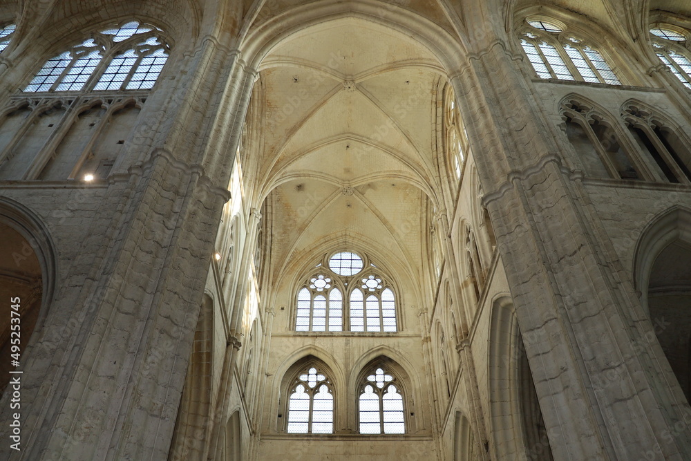 L'abbaye Saint Germain, intérieur de l'abbaye, ville de Auxerre, département de l'Yonne, France