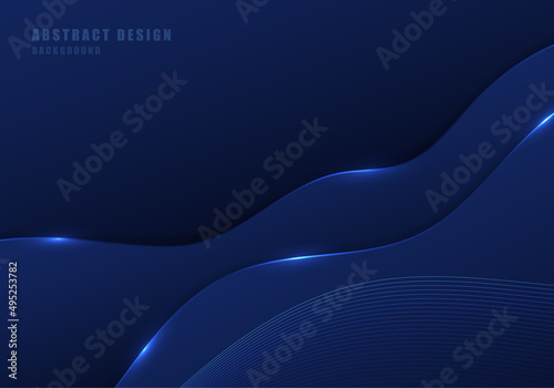 Abstract tech gradient blue design artwork cover decorative template.