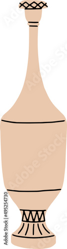 Ancient Greek Amphora Cartoon Illustration