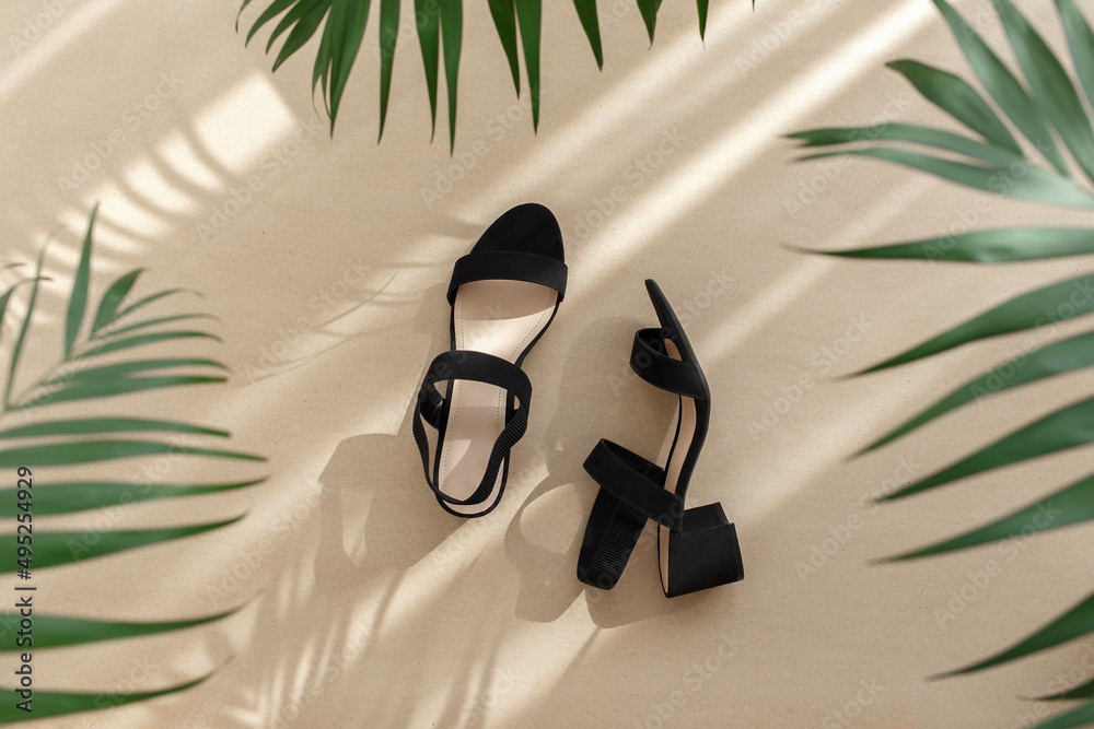 Palm Leaf Slip-On Sandals