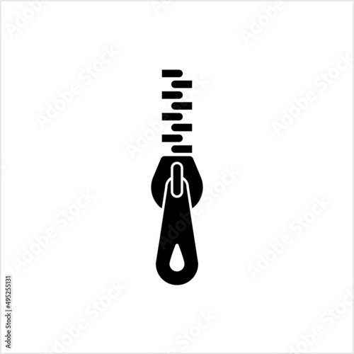 Zipper Icon, Zip Fastener Icon
