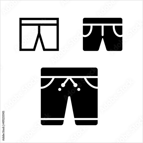 Shorts Icon, Half Pant Icon, Short Version Of Trouser