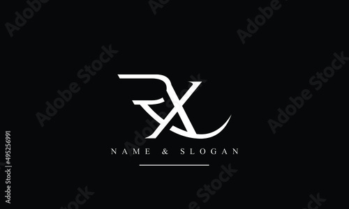 RX, XR, R, X abstract letters logo monogram