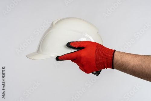 Construction helmet in the ...