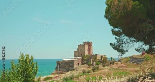 Roseto Capo Spulico,Calabria, Italy with Federician Castle on Ionian Coast. photo