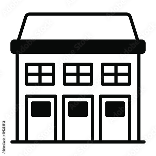 fire station building vector illustration isolated on white background. Architecture business concept.
