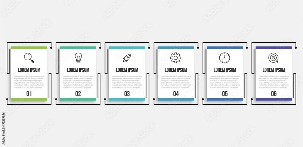 Business Vector infographic template 6 step Business Vector infographic template 6 step
