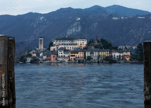the Island of San Giulio, in front of the town of Orta which gives its name to the lake © Andrew Word