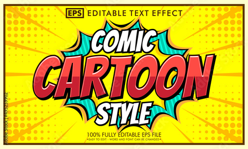 Comic editable text effect
