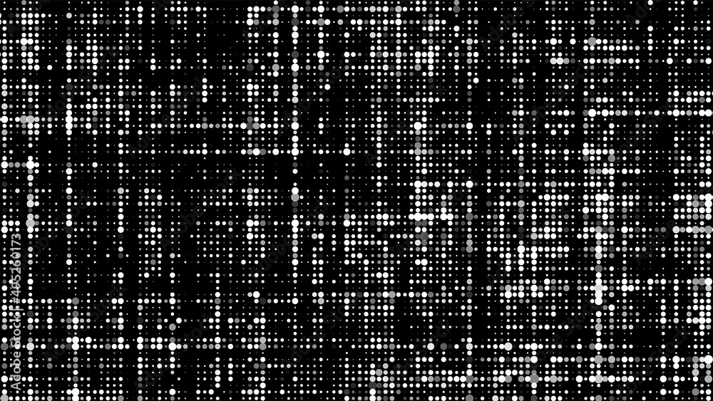 Vector glitch texture background. Abstract halftone with noise effect and dots. Screen with matrix or binary code. Vector glitch texture background. Abstract halftone with noise effect and dots. Screen with matrix or binary code.