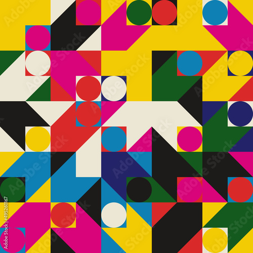 Colorful Geometric Art Graphics Vector Pattern Design Background