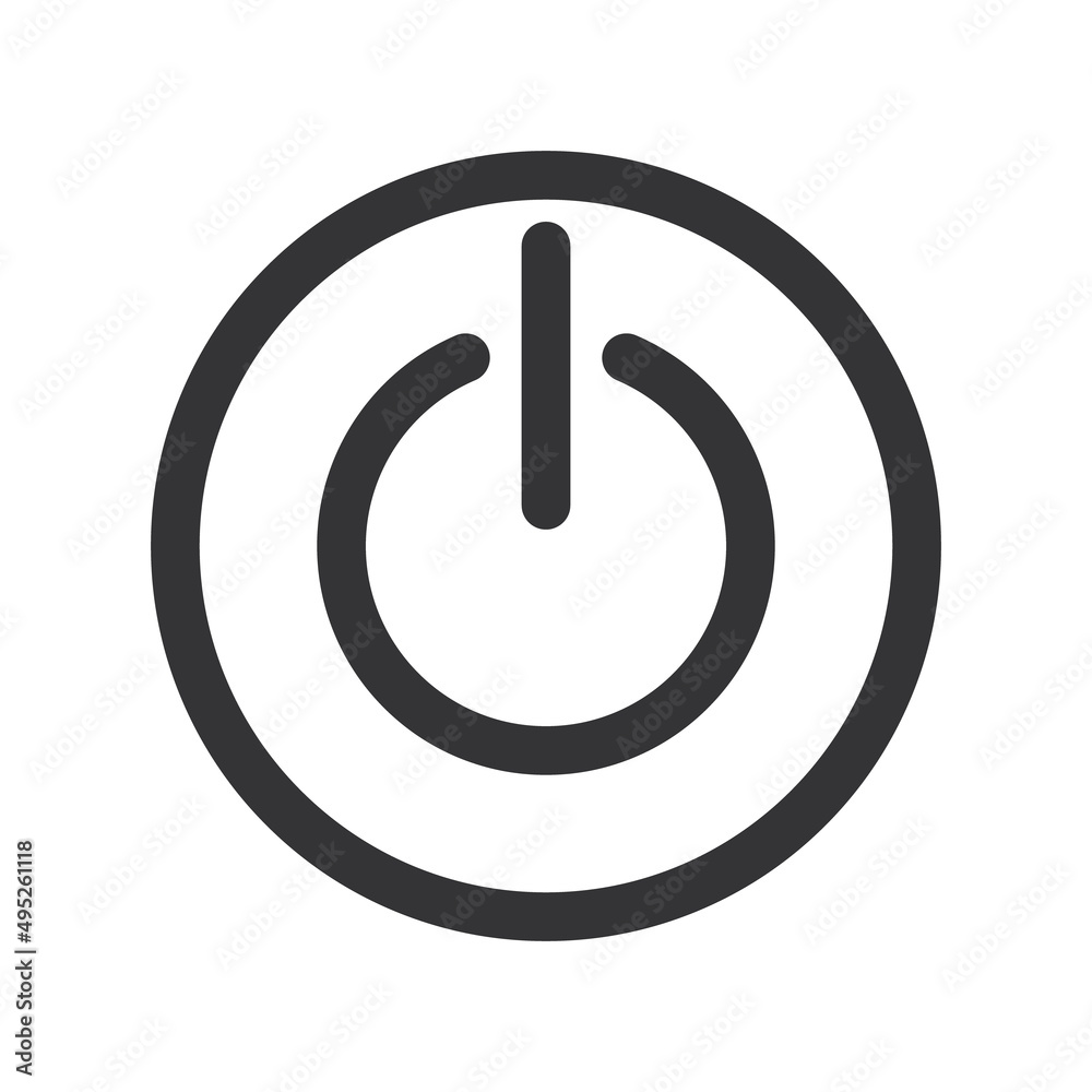 vector illustration of flat design on and off button icon vector illustration of flat design on and off button icon