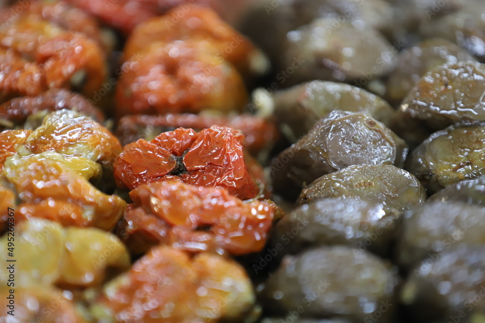 Turkish Traditional Stuffed Peppers Close Up Turkish Traditional Stuffed Peppers Close Up