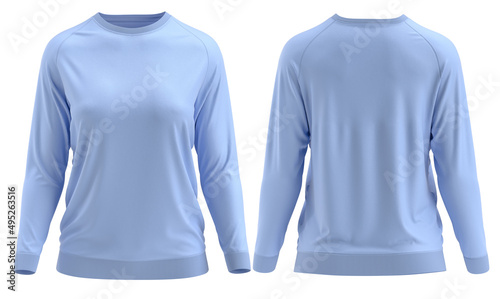 Women's Sweatshirt Long sleeve with cuff ( Sky Blue )