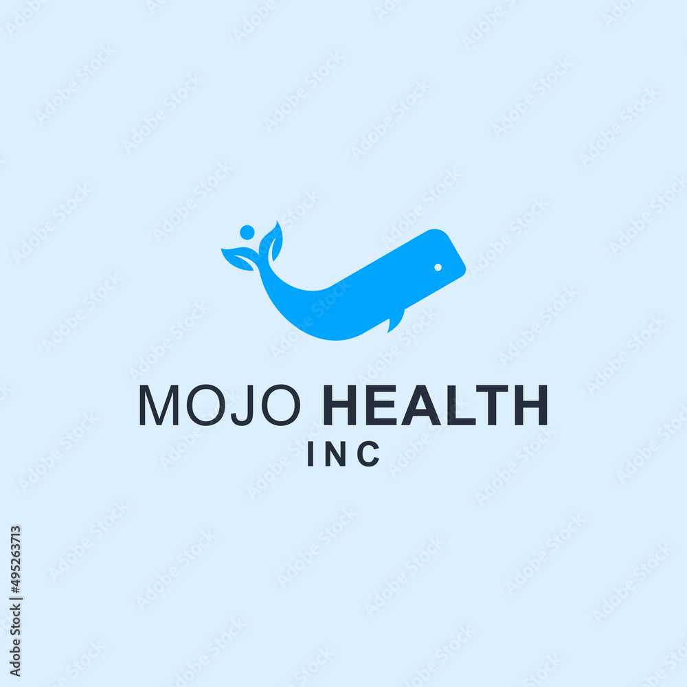 Naklejka premium whale logo or whale vector