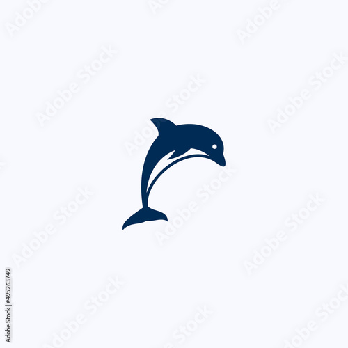 Canvas Print dolphin logo or dolphin vector