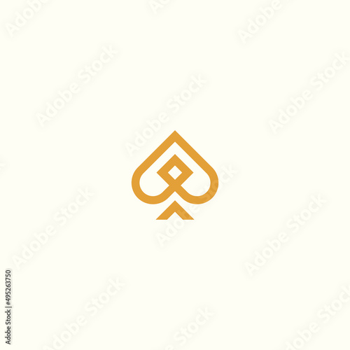 poker abstract logo or casino logo
