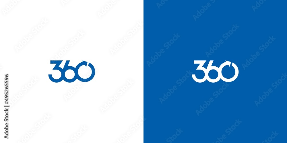 Simple and modern 360 degree logo design - obrazy, fototapety, plakaty 