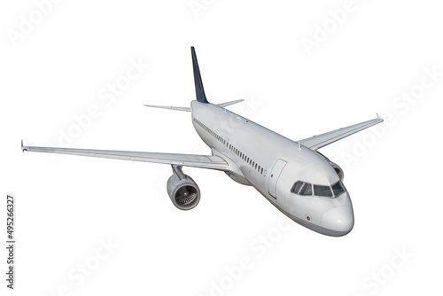 Airplane. Passenger plane isolated on white background