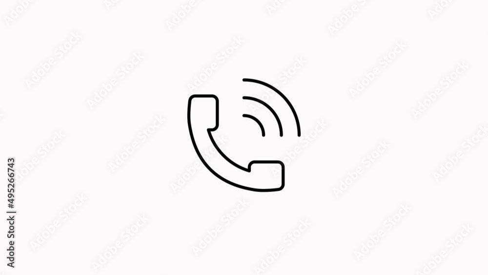 communication motion thin line icon