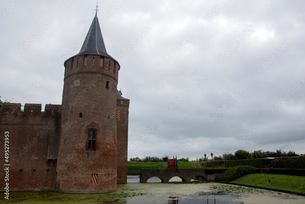 Tower At The Muiderslot Castle At Muiden The Netherlands 31-8-2021