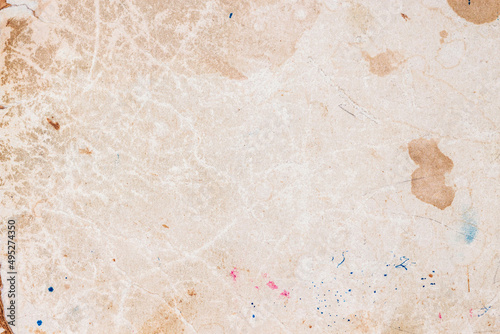Quadro em tela Texture of old moldy paper with dirt stains, cardboard texture vintage backgroun